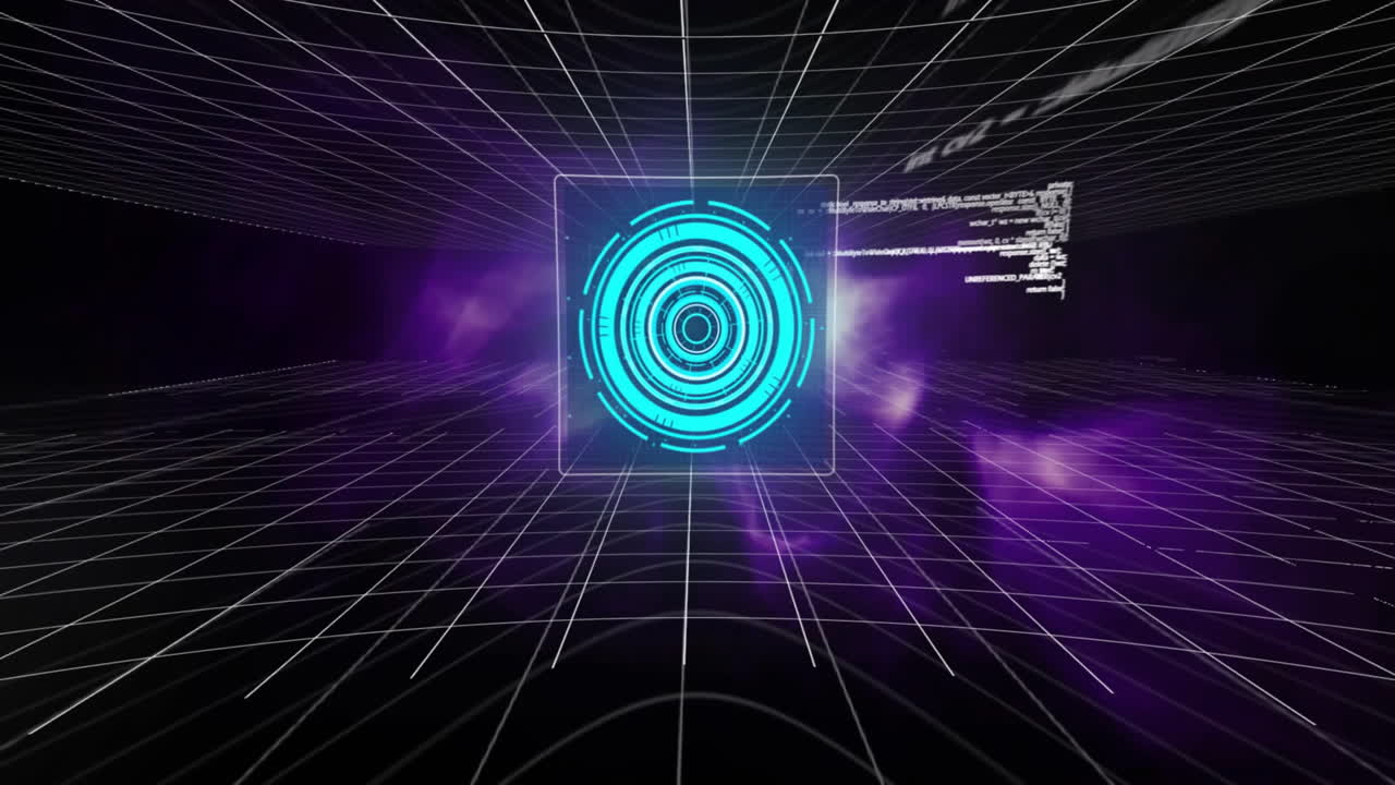 animación del procesamiento digital de datos y escaneo de alcance en la red