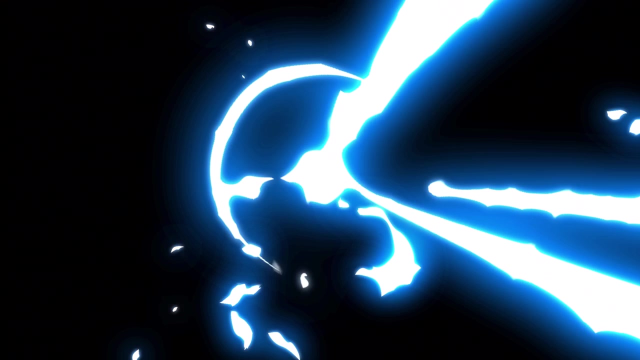 4K Flash Electric Lightning Thunder Comic  Animation with Glow Blue Neon Effect Thunder