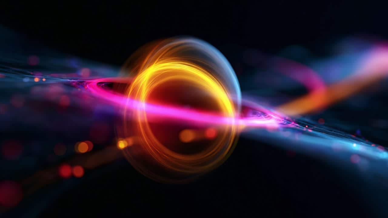 A Stunning Visualization of Cosmic Elements, Featuring a Radiant Sphere Surrounded by a Glorious Halo of Energy and Light, Capturing the Essence of Celestial Beauty and Dynamics