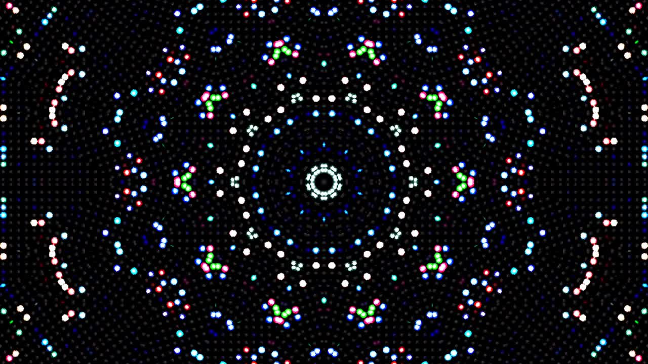 Beautiful abstract kaleidoscope that shines, a radiant light that regulates the subtle movements