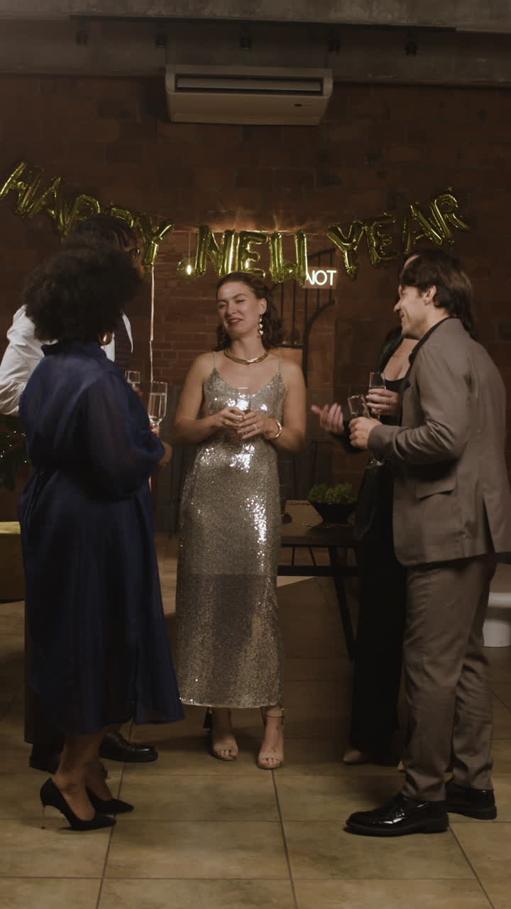 Friends Celebrating New Year's Eve