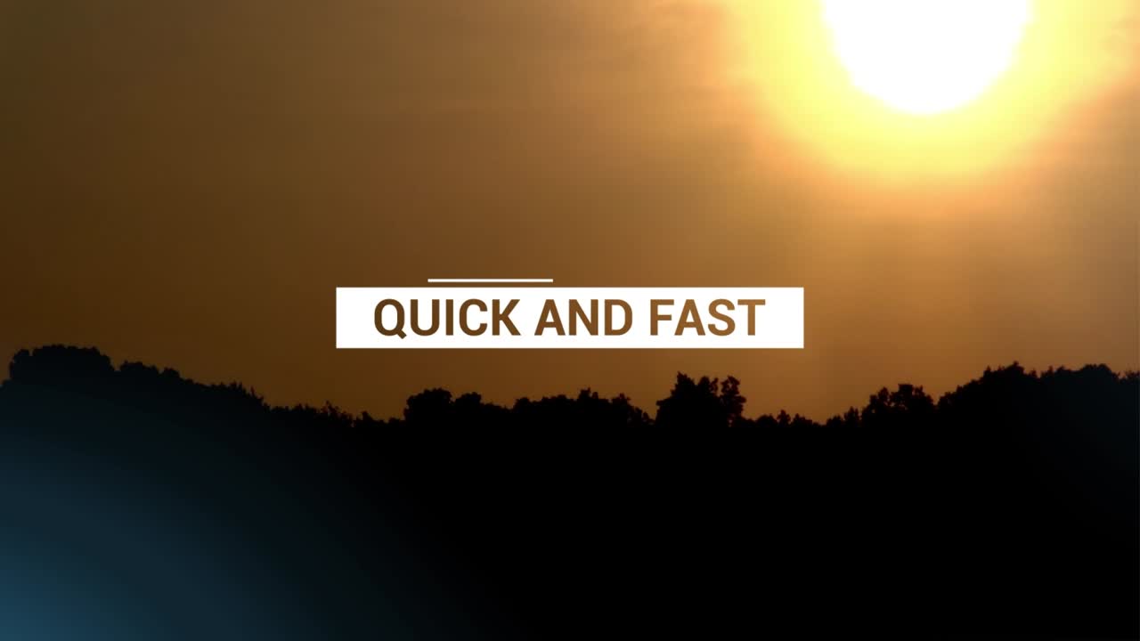 Sunset over Forest and Waterfall