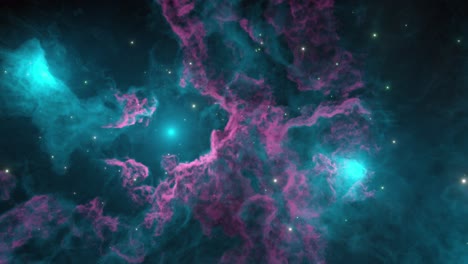 Beautiful-Green-and-Purple-Gaseous-Nebula-in-Deep