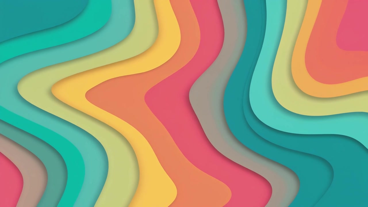 Abstract Motion Background with Colorful Wavy Layers