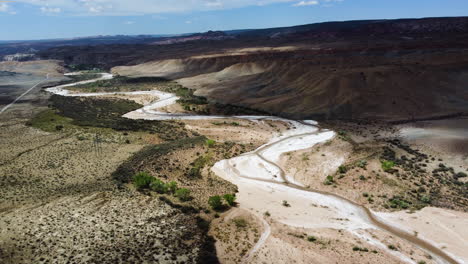 Aerial-view-of-a-mountainous-plateau,-eye's-bird-view