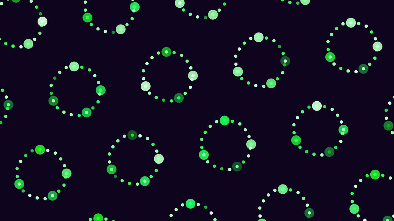 A mesmerizing design featuring blue dots arranged in a circular pattern on a black background, creating a floating effect. The repeated pattern adds to its captivating allure