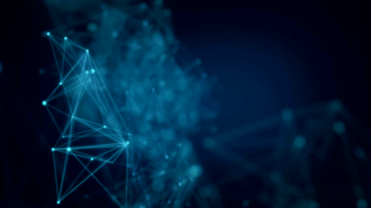 Abstract background dotted and connection line with glow and blur effect for technology concept