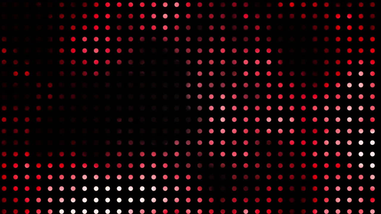 Animation of red spots moving on black background