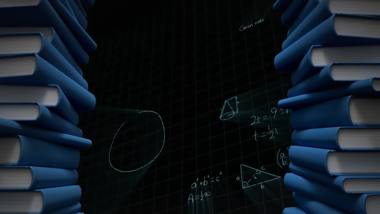 책에 대한 수학적 데이터 처리의 애니메이션
