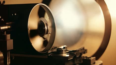 close up of a film projector