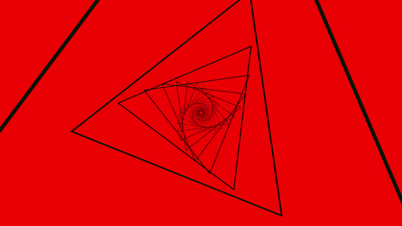 삼각형과 나선형으로 된 추상적인 기하학적 패턴