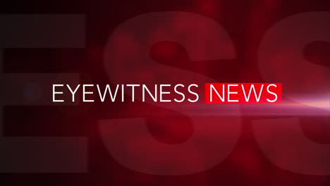 “eyewitness news” 3d motion graphic with red background