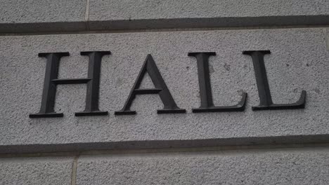 city hall sign