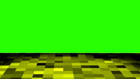 animated pixelated loop on green screen background 3d