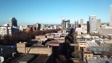 an aerial view of downtown portland.