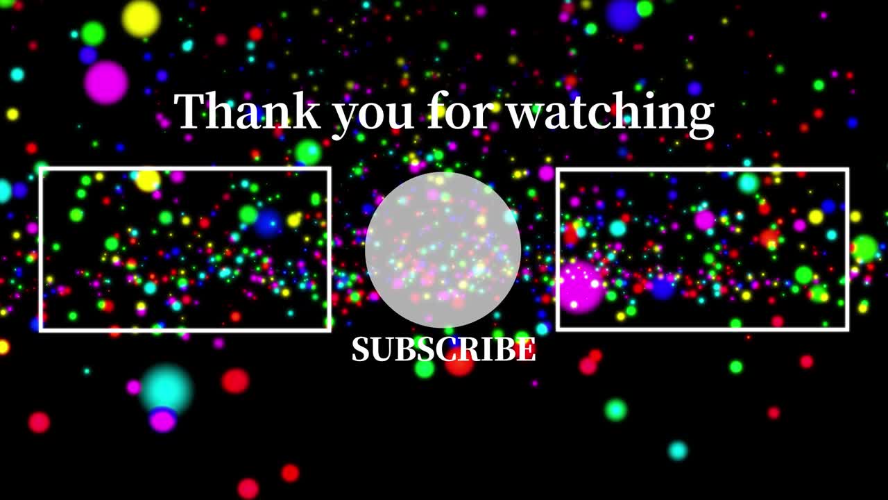 다채로운 공 구 끝 카드 끝 화면 모션 그래픽