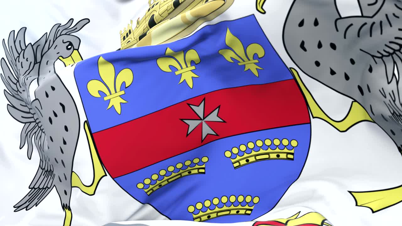 세인트 바르텔레미 발은 파란 하늘과 함께 느리게 바람에 흔들리고, 루프