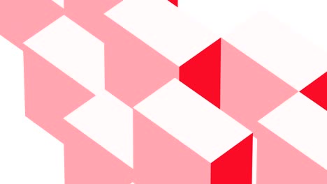 bucle de fondo rojo carmesí de cubos en movimiento. bucle sin costuras de movimiento abstracto 4k
