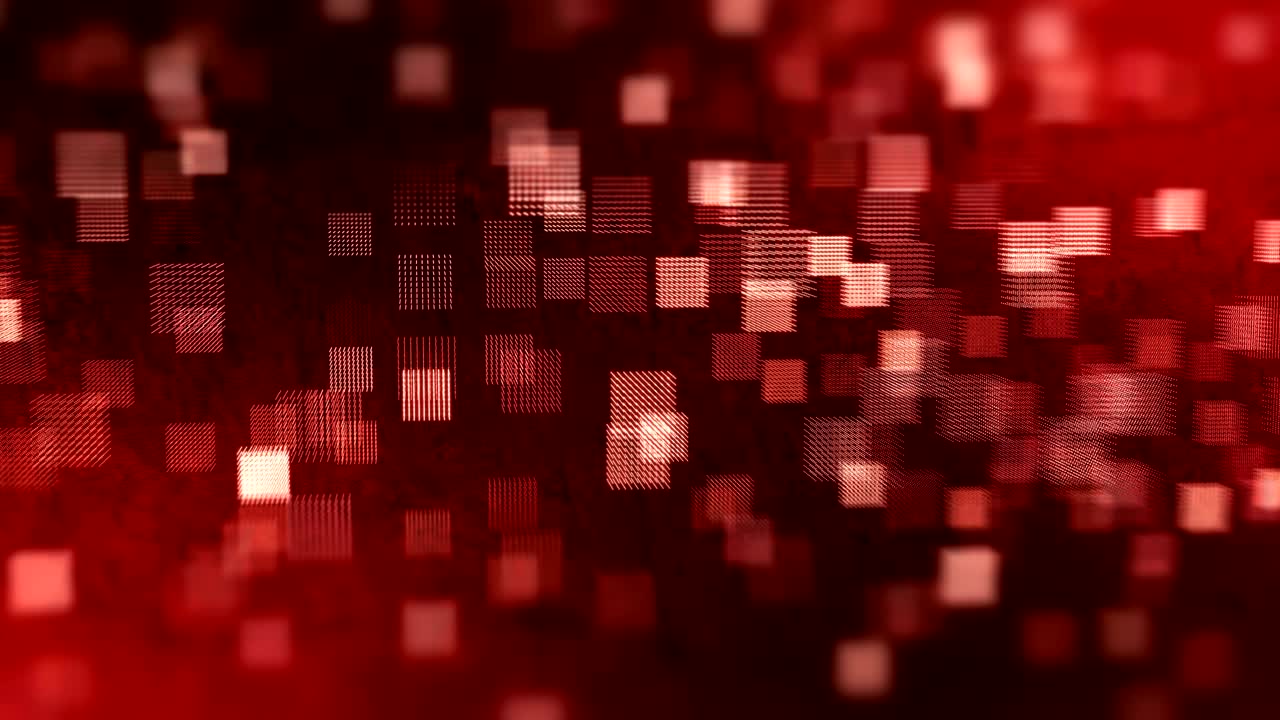 느린 동작으로 애니메이션 비디오 기하학적 배경 빨간 사각형