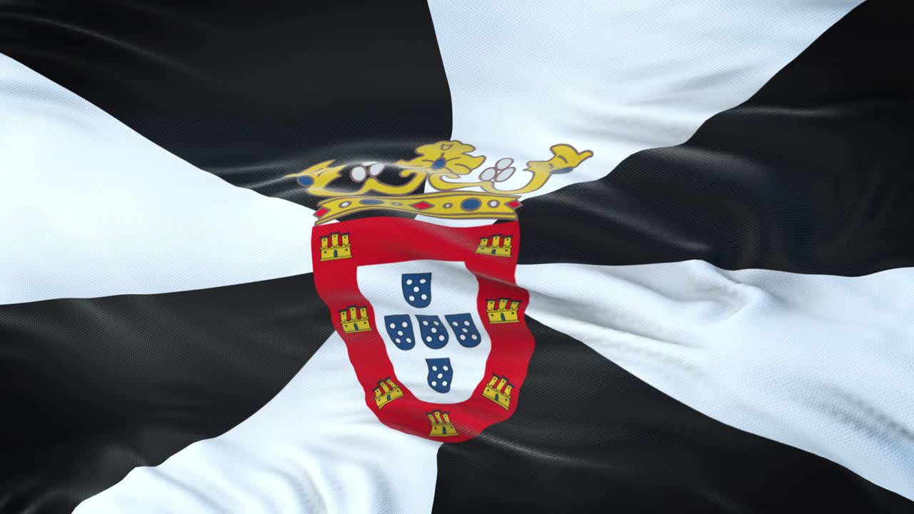 세우타 (스페인의 자치 도시) 발은 매우 상세한 직물 질감으로 바람에 흔들리고 있습니다.