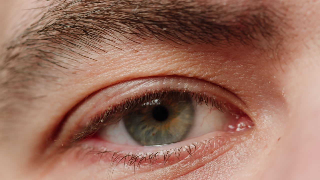 인간 눈의 클로즈업
