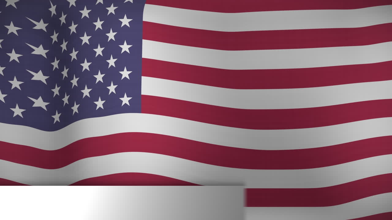 animación del globo y noticias falsas sobre la bandera de ee.uu.