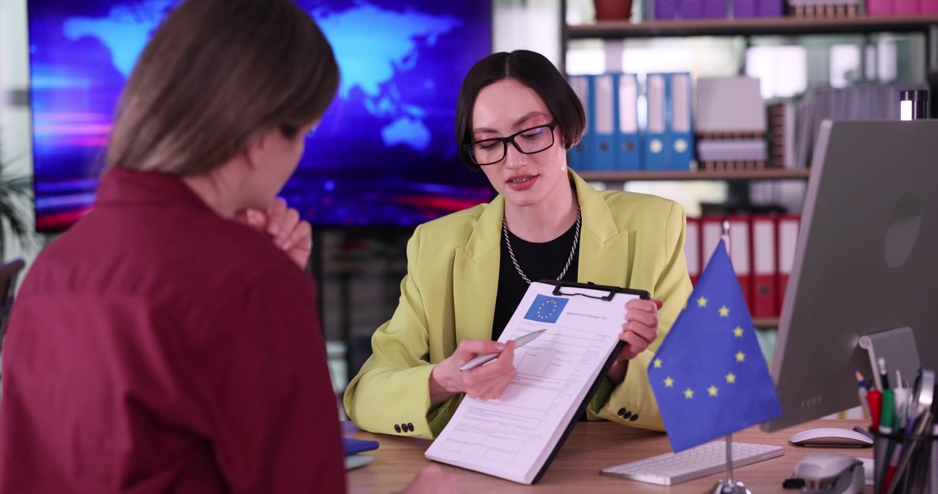 Woman describes documents necessary for receiving eu visa