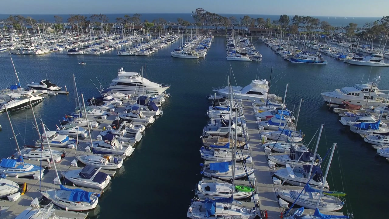 Dana Point Harbor aerial view.