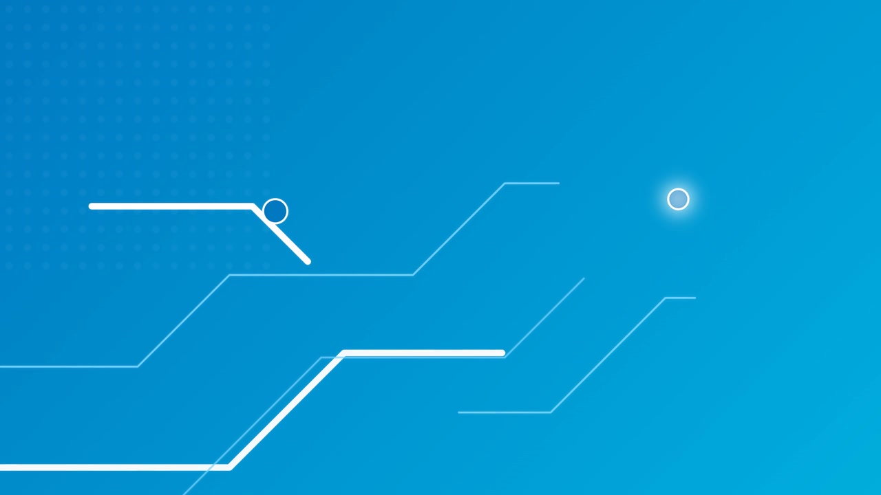 Abstract Digital Network Connection Animation on Blue Background