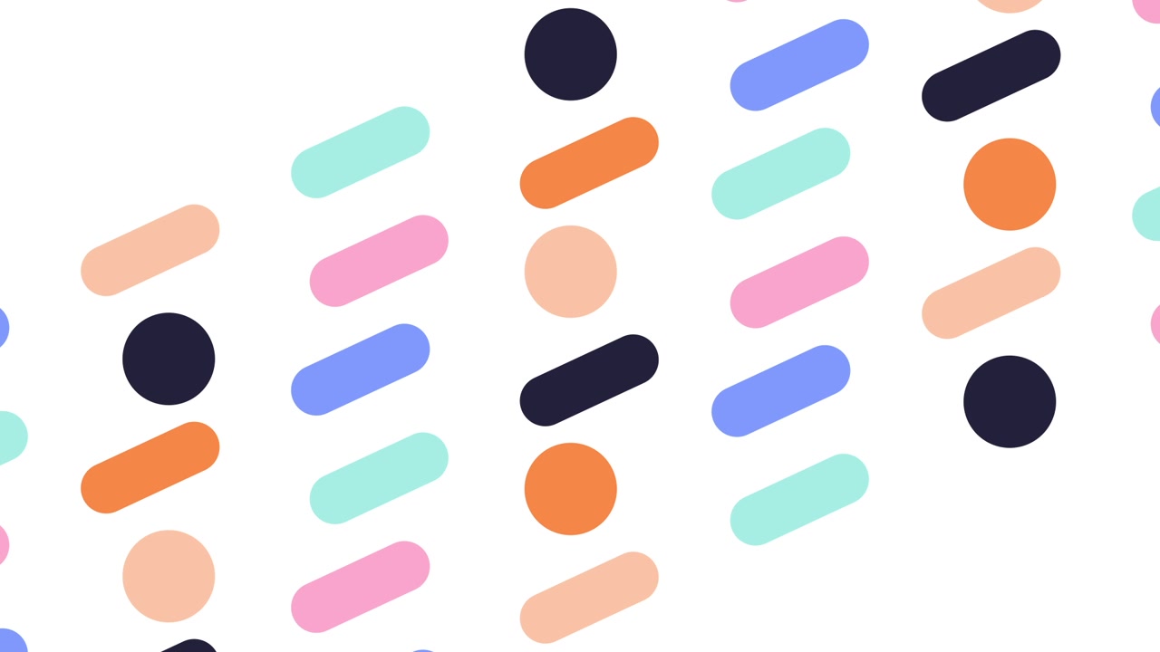 Abstract Motion Background with Colorful Geometric Shapes