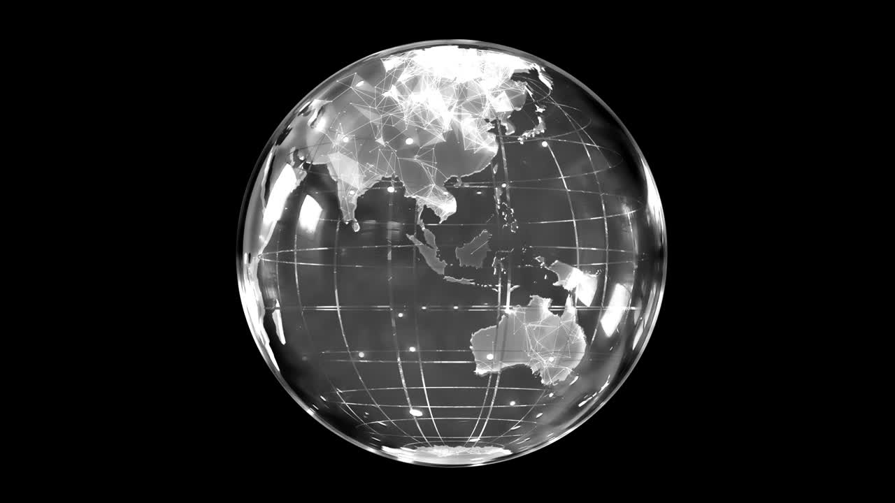 abstract globo giratorio estilizado del planeta. diseño creativo y tecnológico del planeta tierra. en bucle