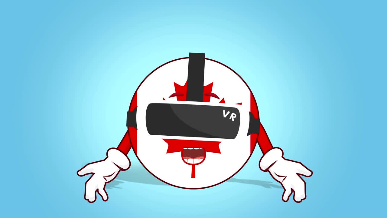 만화 아이콘: 캐나다 발, 얼굴 애니메이션과 함께 가상 현실, 알파 매트