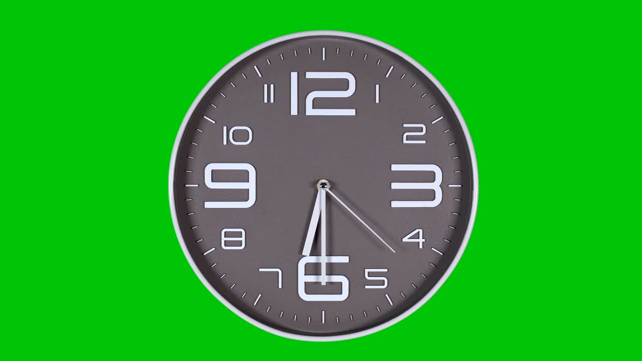 Wall clock on a green background