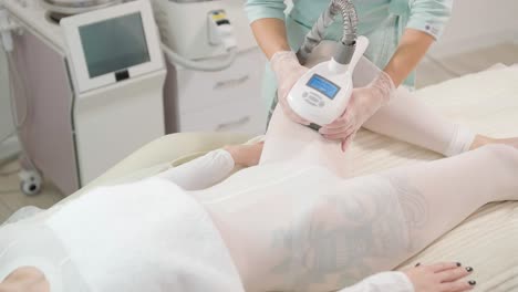 vacuum-roller body massage in the clinic of modern cosmetology