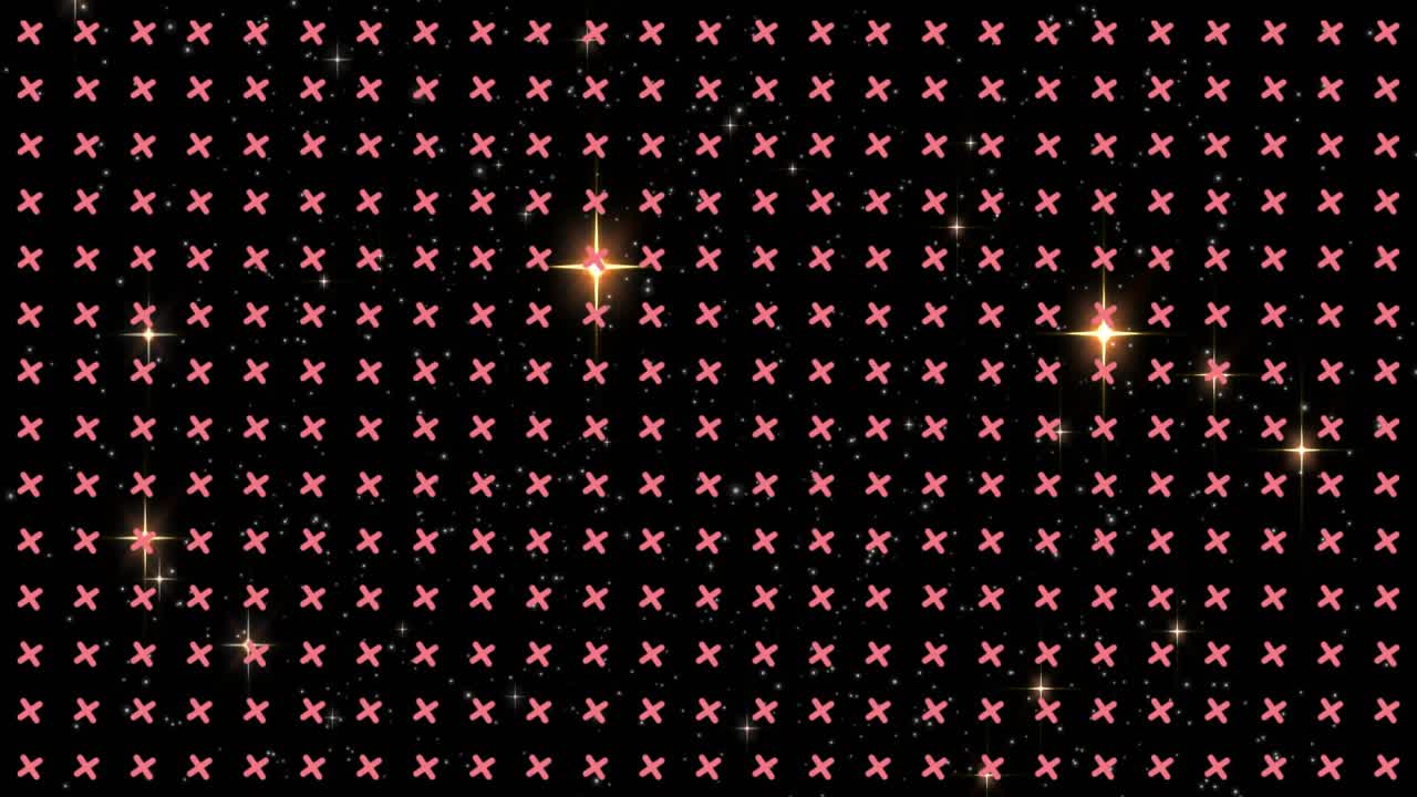 With grid remaining static, golden sparkles emerging across grid shimmering fading adding interest