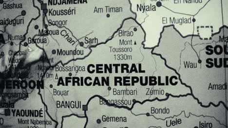 map of central african republic and surrounding countries