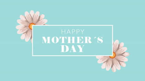 happy mother's day graphic design with flowers