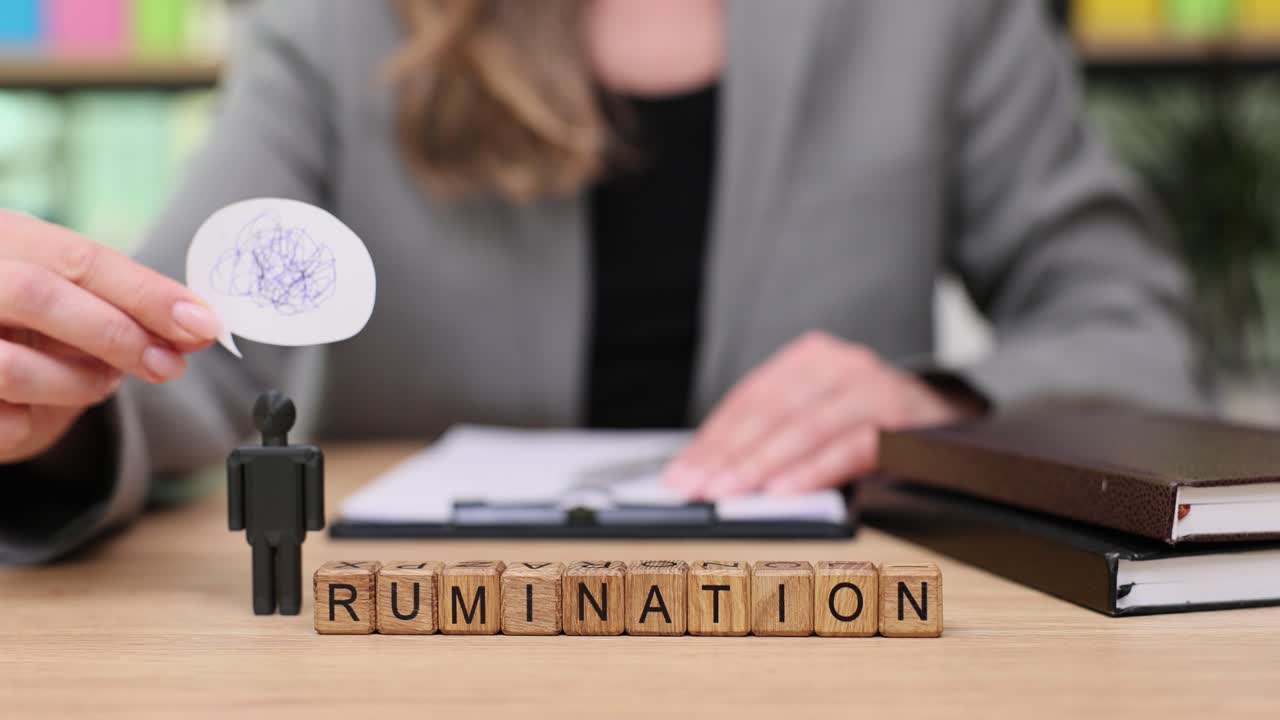 Visual representation of rumination and negative thoughts