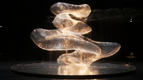 abstract light sculpture fountain