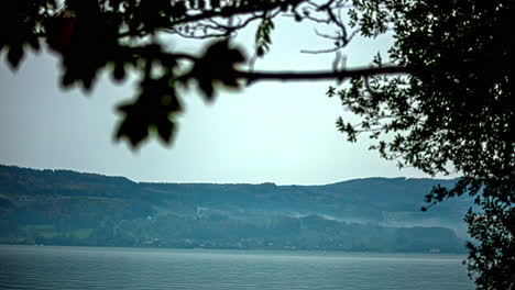 Attersee-Lake-in-Austria---time-lapse-with-low-lying-fog