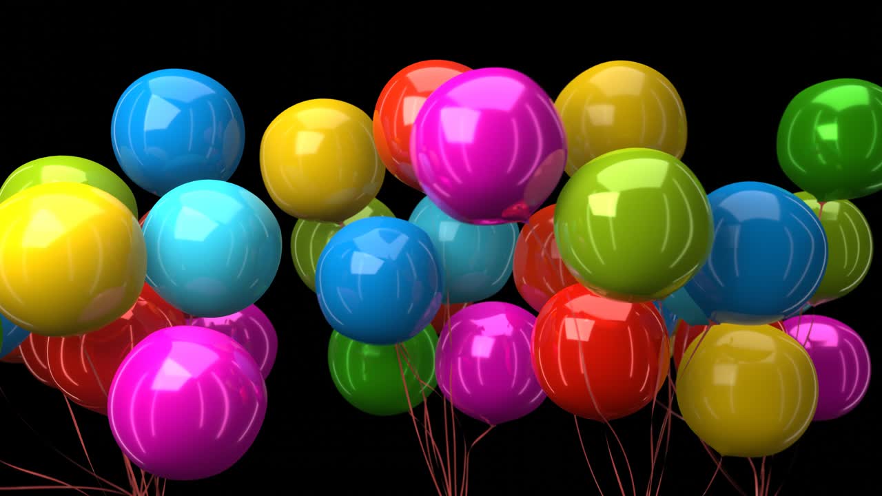 los globos festivos.