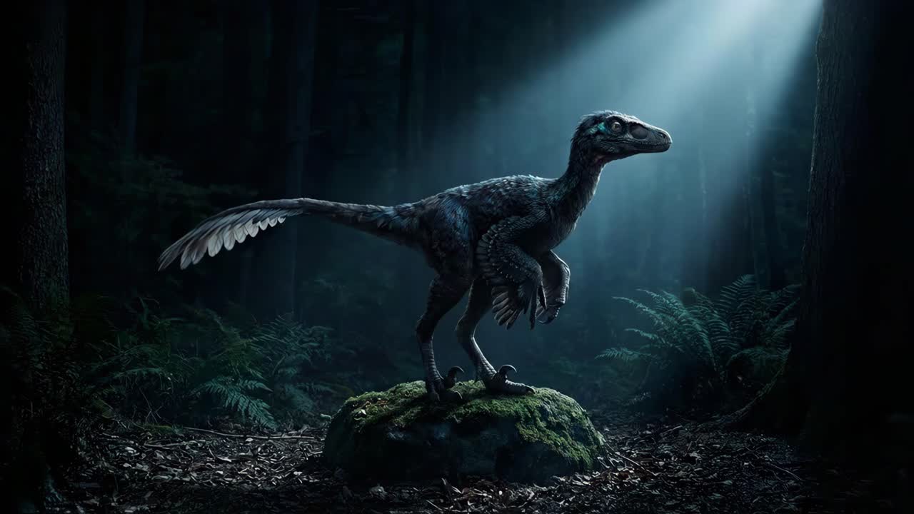 Un rapace feroce nel suo habitat naturale nella foresta