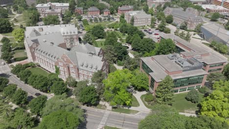 michigan state university aerial drone physics rd pan right to left