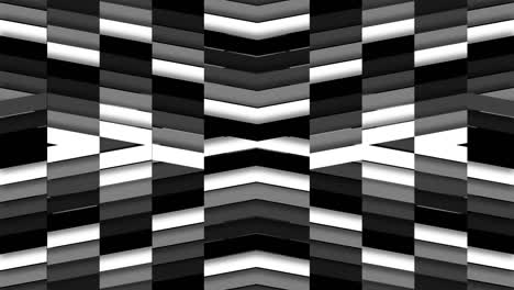 upbeat staggered monochromatic chevron tile background loop