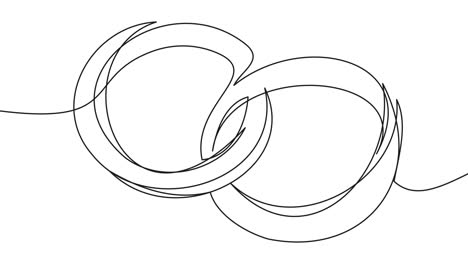 self-drawing of two abstract rings