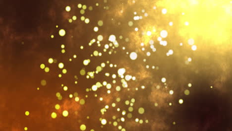 animación de puntos de luz brillantes que se mueven sobre un fondo negro
