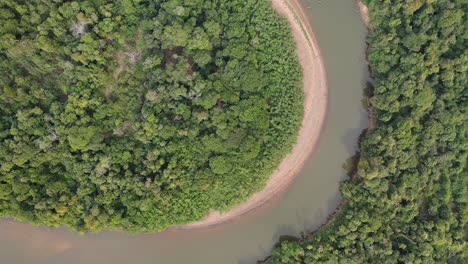 Aerial-view-of-the-Aquidauana-River,-Pantanal,-Brazil