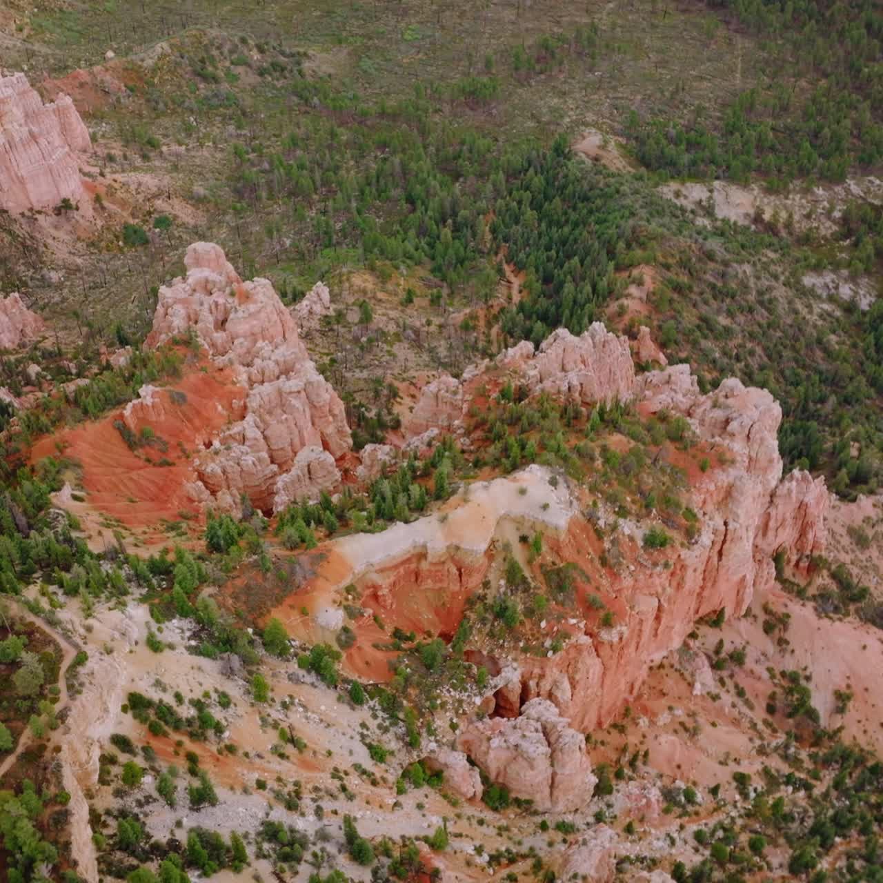 American aerial view of beatiful canyon. United States mountain landscapes