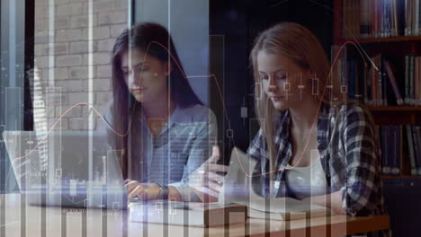 animación de las estadísticas y el procesamiento de datos sobre las alumnas que estudian