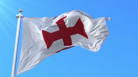 flag of sucre, capital city of bolivia, loop
